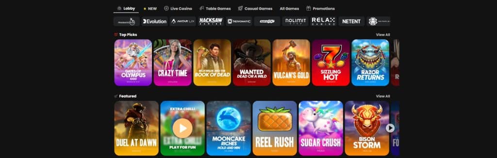 Casino Games at New Online Casinos