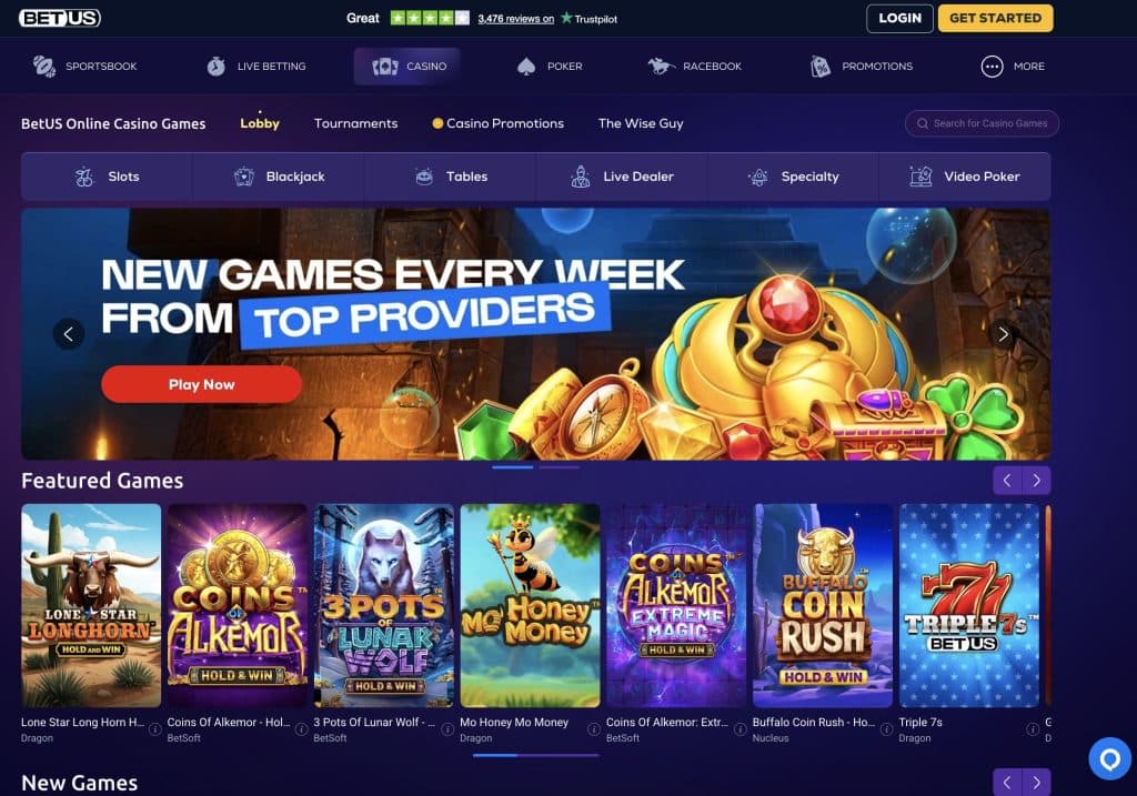 BetUS Casino Real Money California